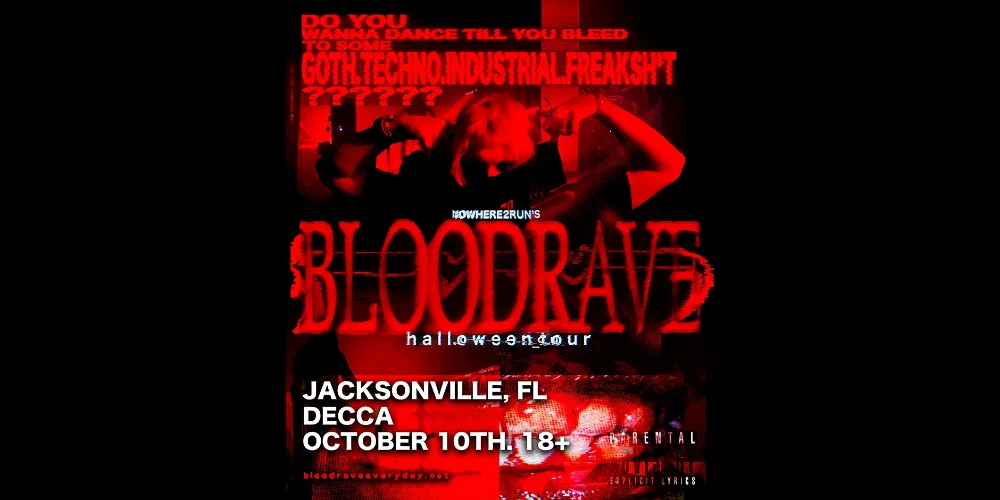BLOODRAVE — event flyer