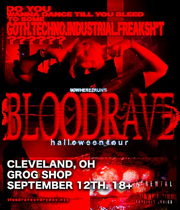 BLOODRAVE — event flyer