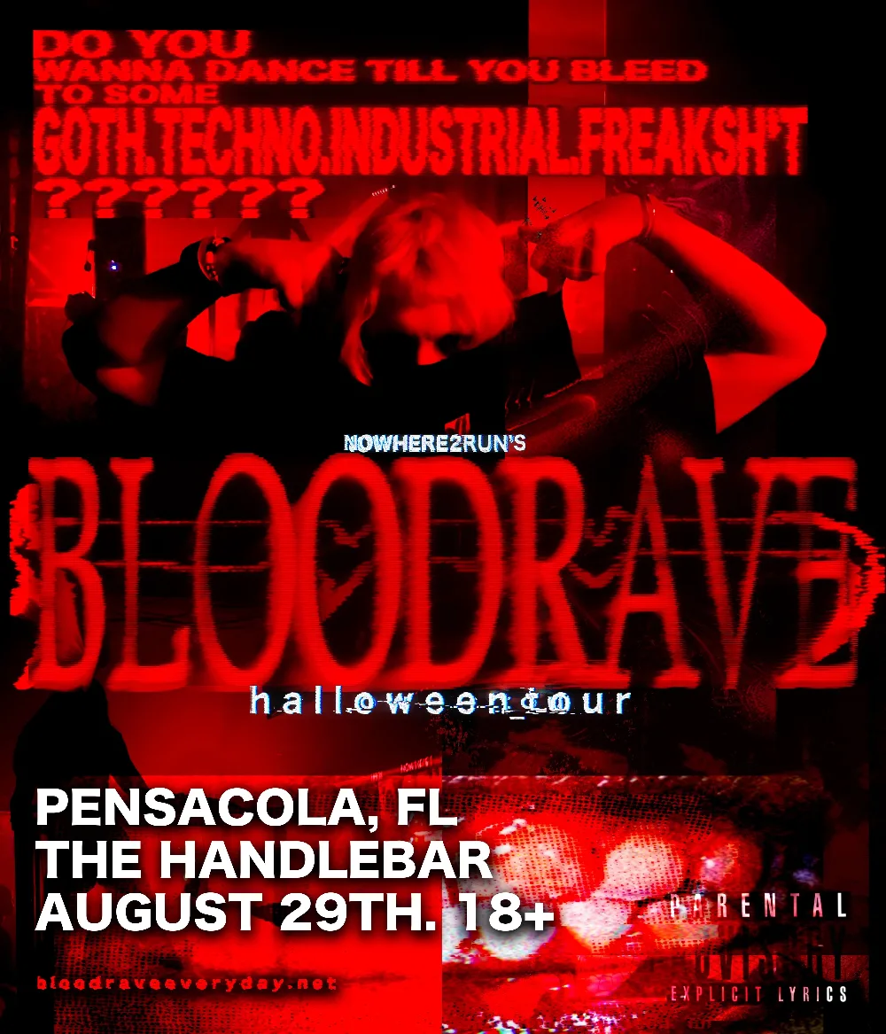 BLOODRAVE — event flyer