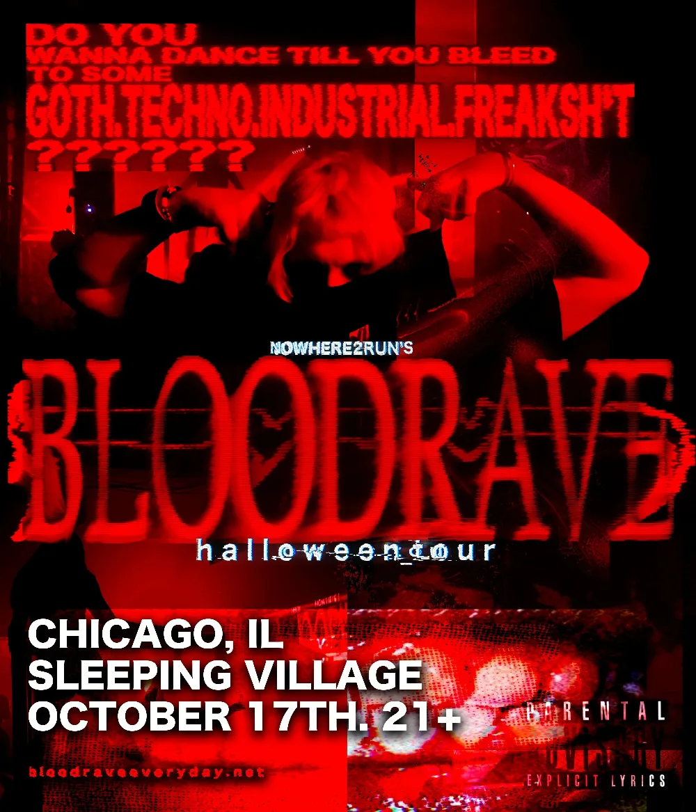 BLOODRAVE — event flyer