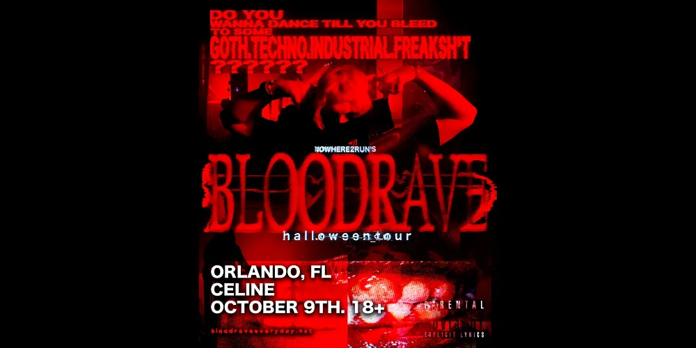 BLOODRAVE — event flyer