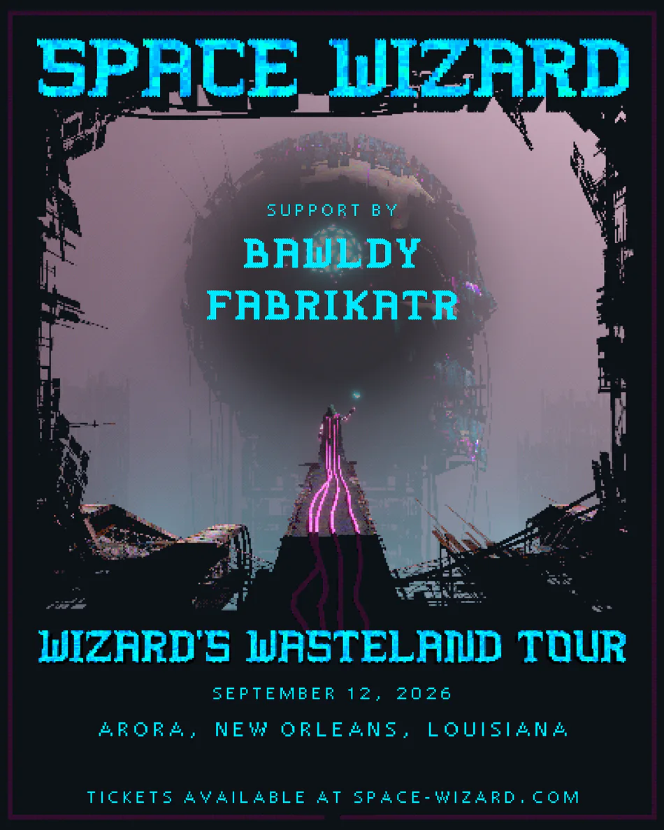 Space Wizard — event flyer