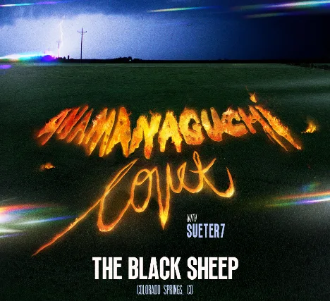 Anamanaguchi, Covet, sueter7 — event flyer