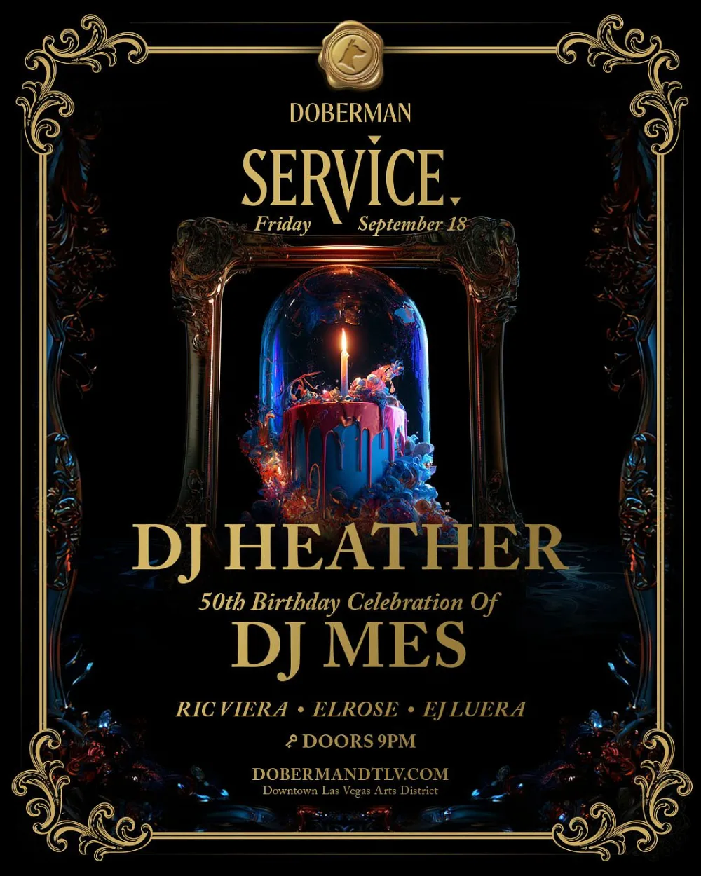 DJ Mes, DJ Heather, Miguel Migs — event flyer
