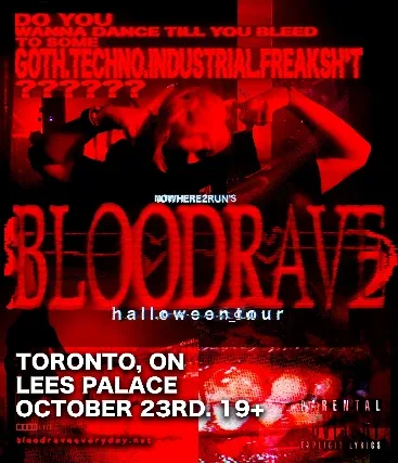 BLOODRAVE — event flyer