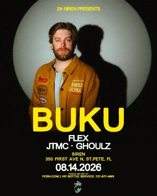 Buku — event flyer