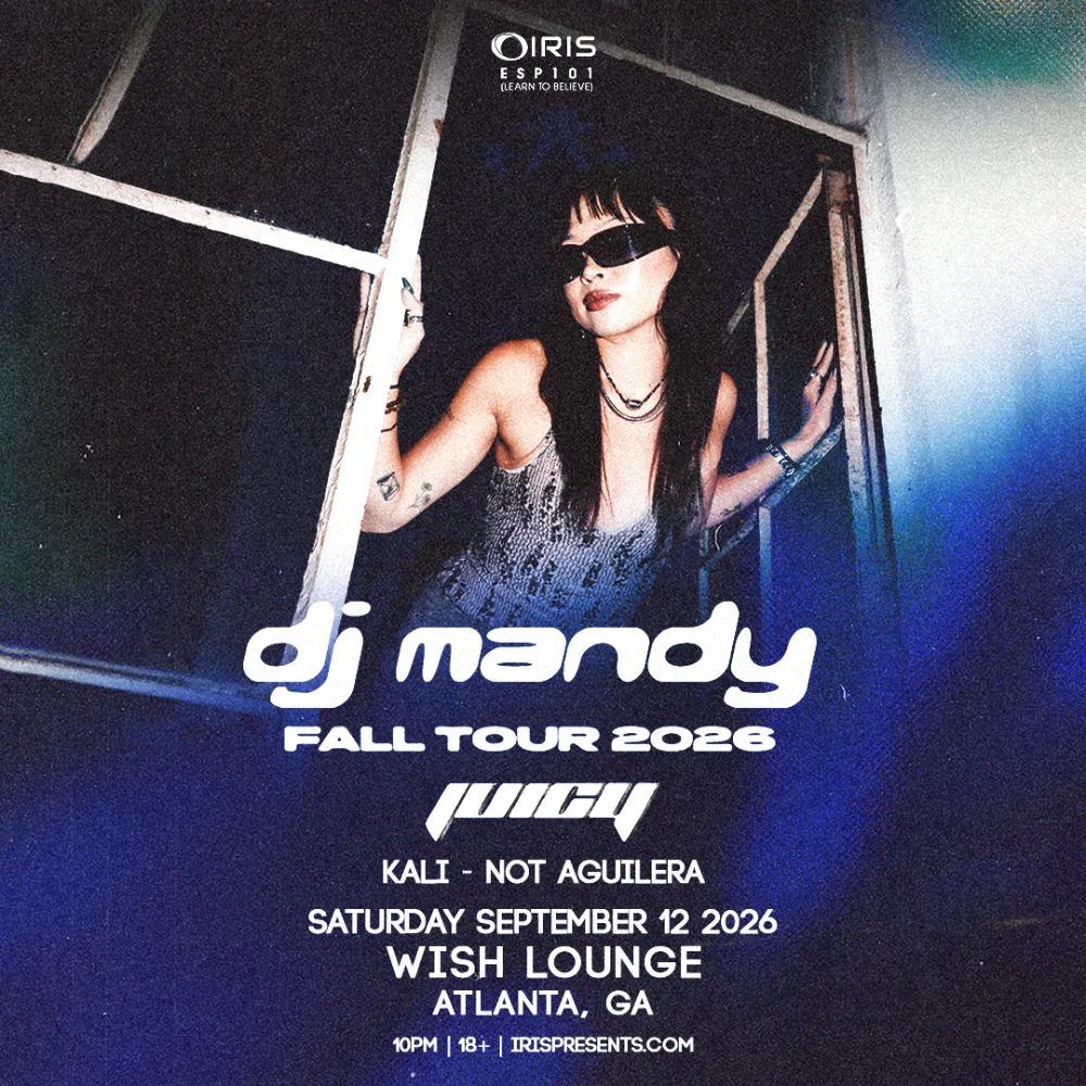 DJ Mandy, Juicy, Kali, Not Aguilera — event flyer