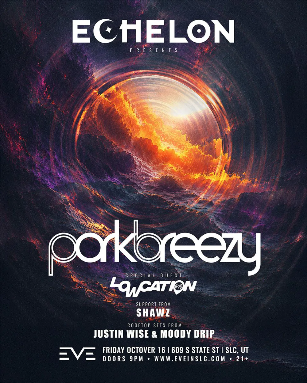 parkbreezy, Lowcation — event flyer