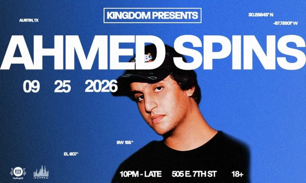 Ahmed Spins — event flyer