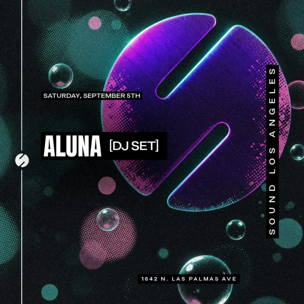 Aluna (of AlunaGeorge) — event flyer