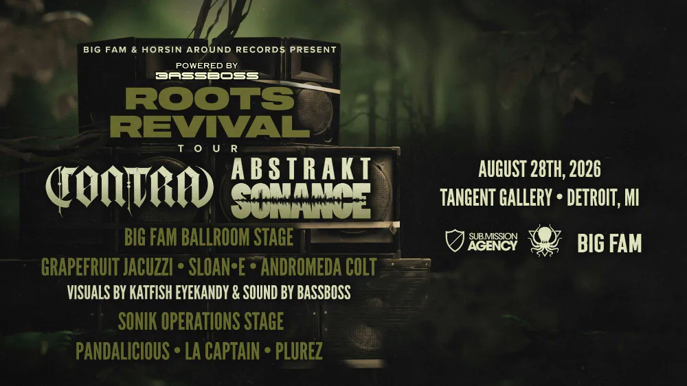 Contra, Abstrakt Sonance — event flyer