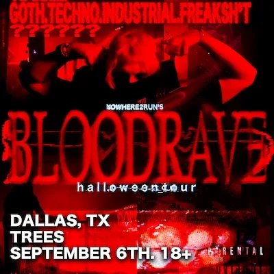 BLOODRAVE — event flyer