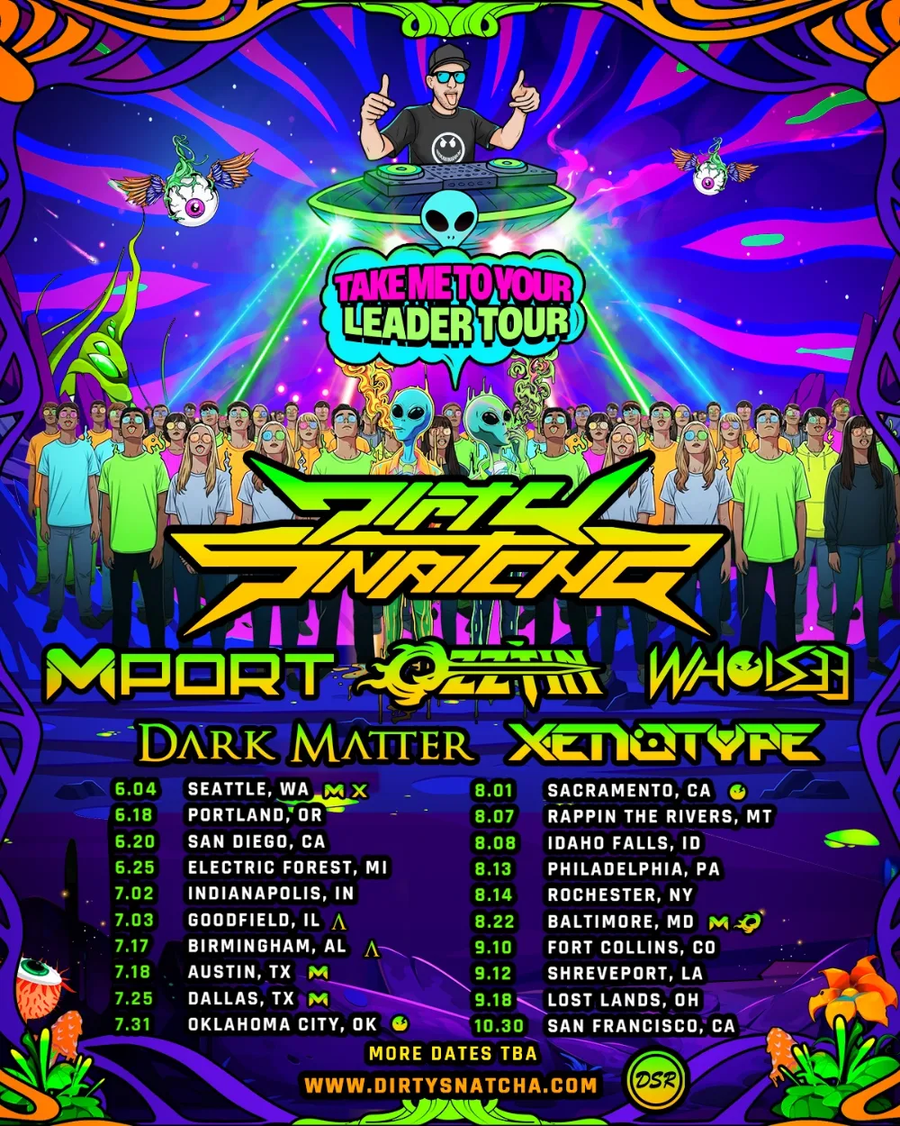DirtySnatcha — event flyer