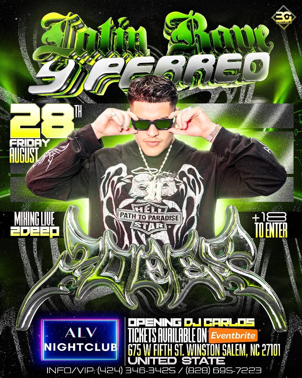 Latin Rave & Perreo — event flyer