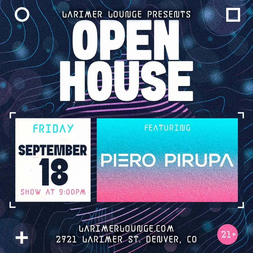 Open House Feat. — event flyer