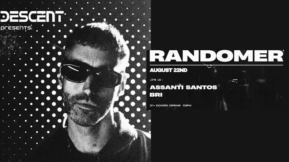 Randomer, BRI, Assanti Santos — event flyer
