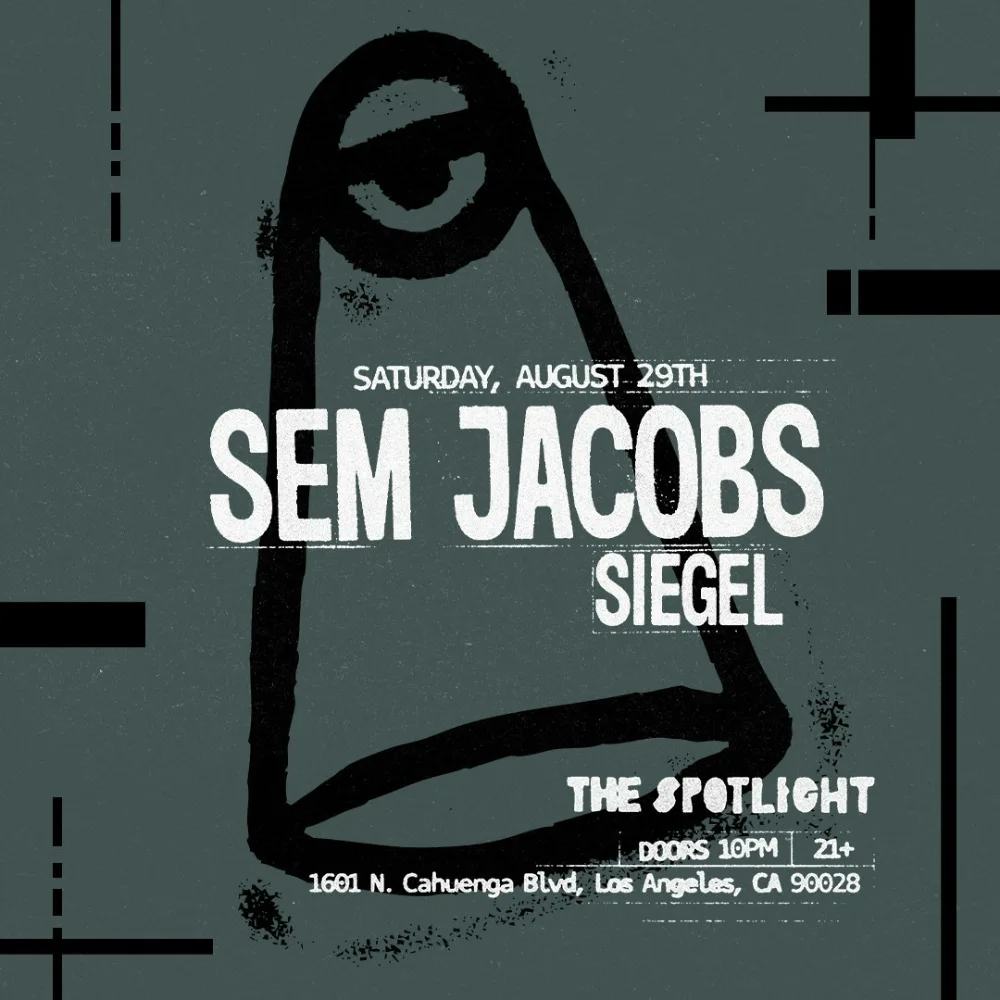 Sem Jacobs — event flyer