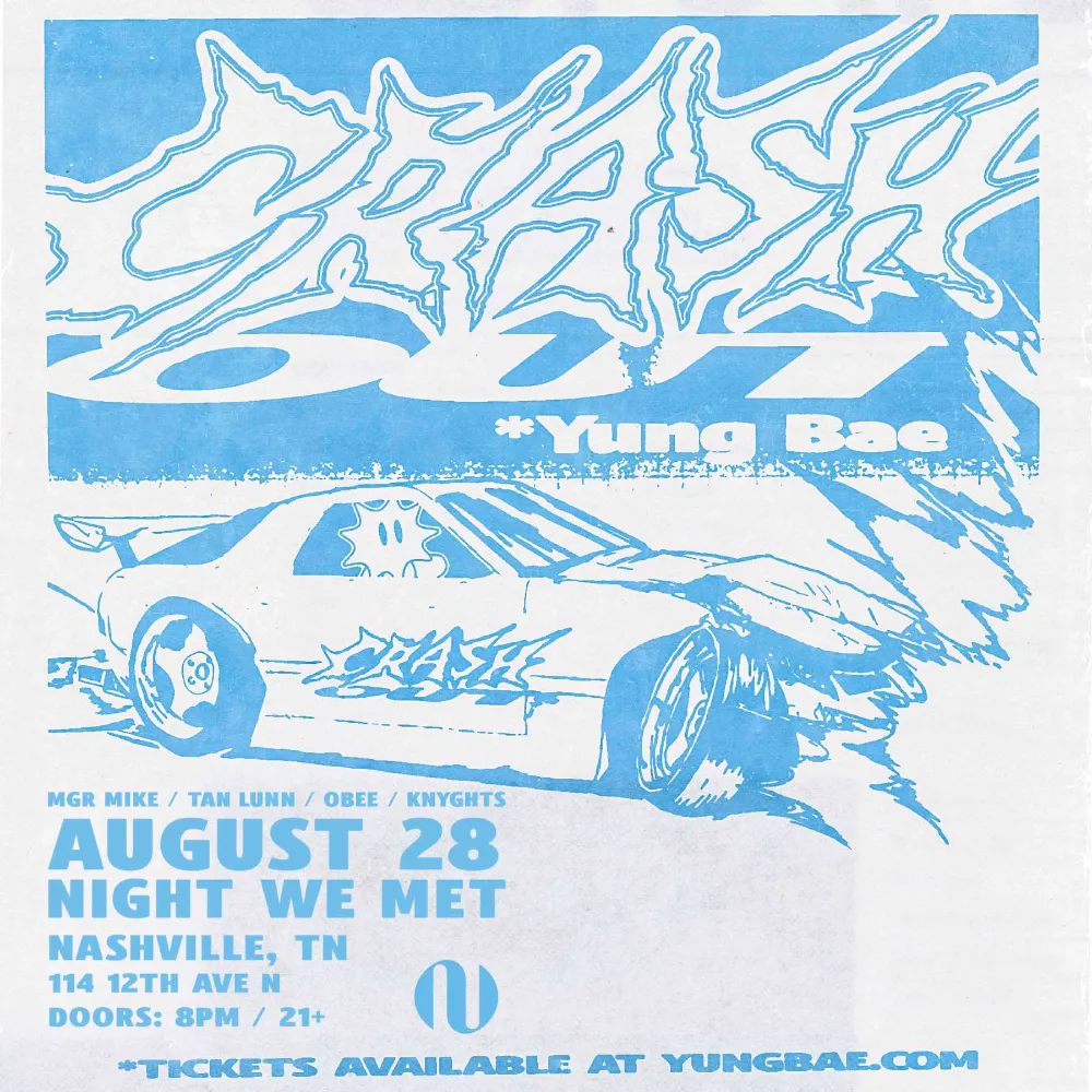 Yung Bae, MGR Mike, Tan Lunn, Obee, Knyghts — event flyer