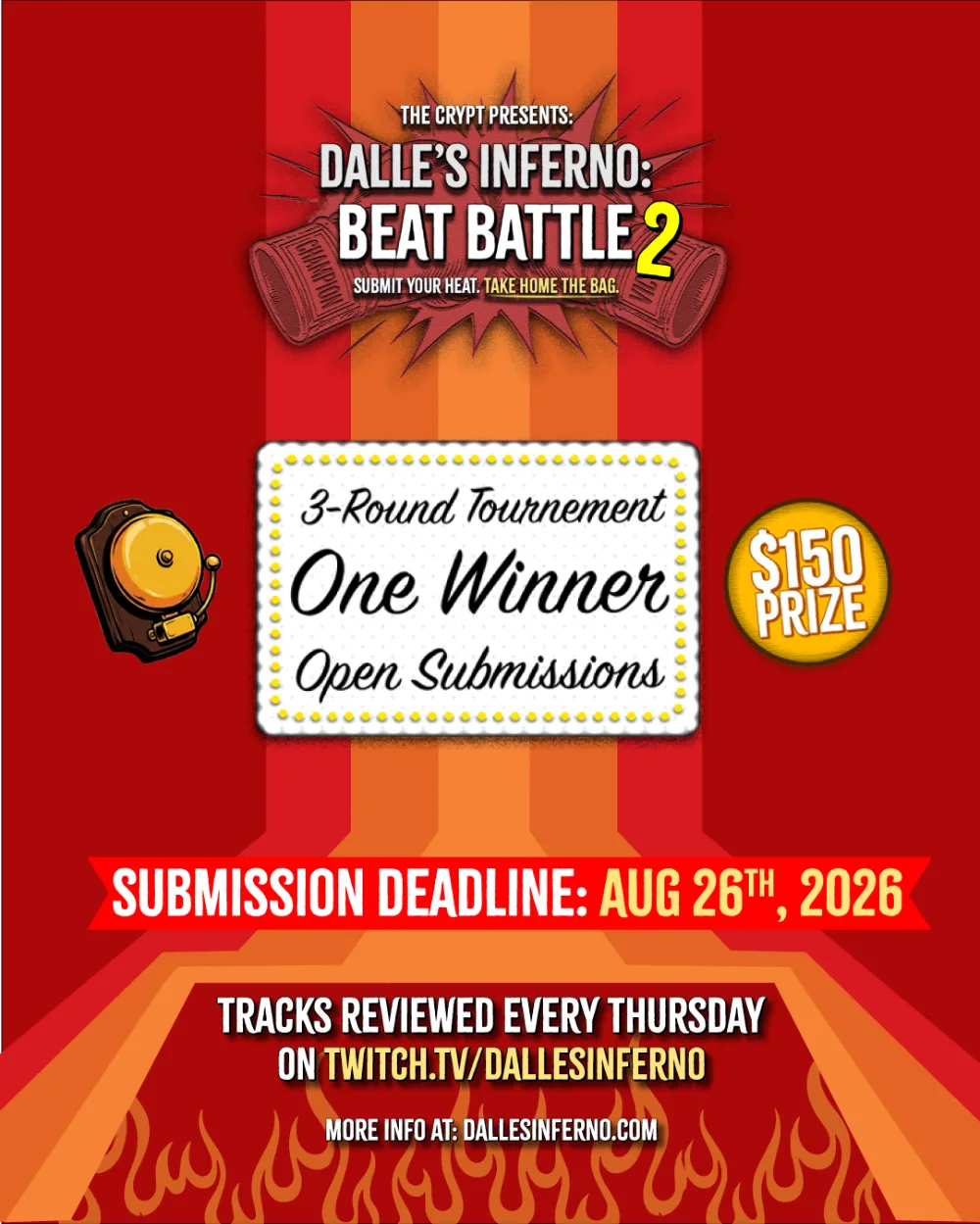 Dalle's Inferno Beat Battle 2 — event flyer
