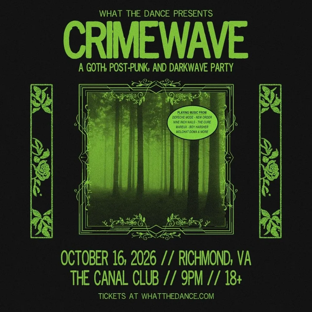 CRIMEWAVE - A GOTH, POST-PUNK & DARKWAVE PARTY — event flyer
