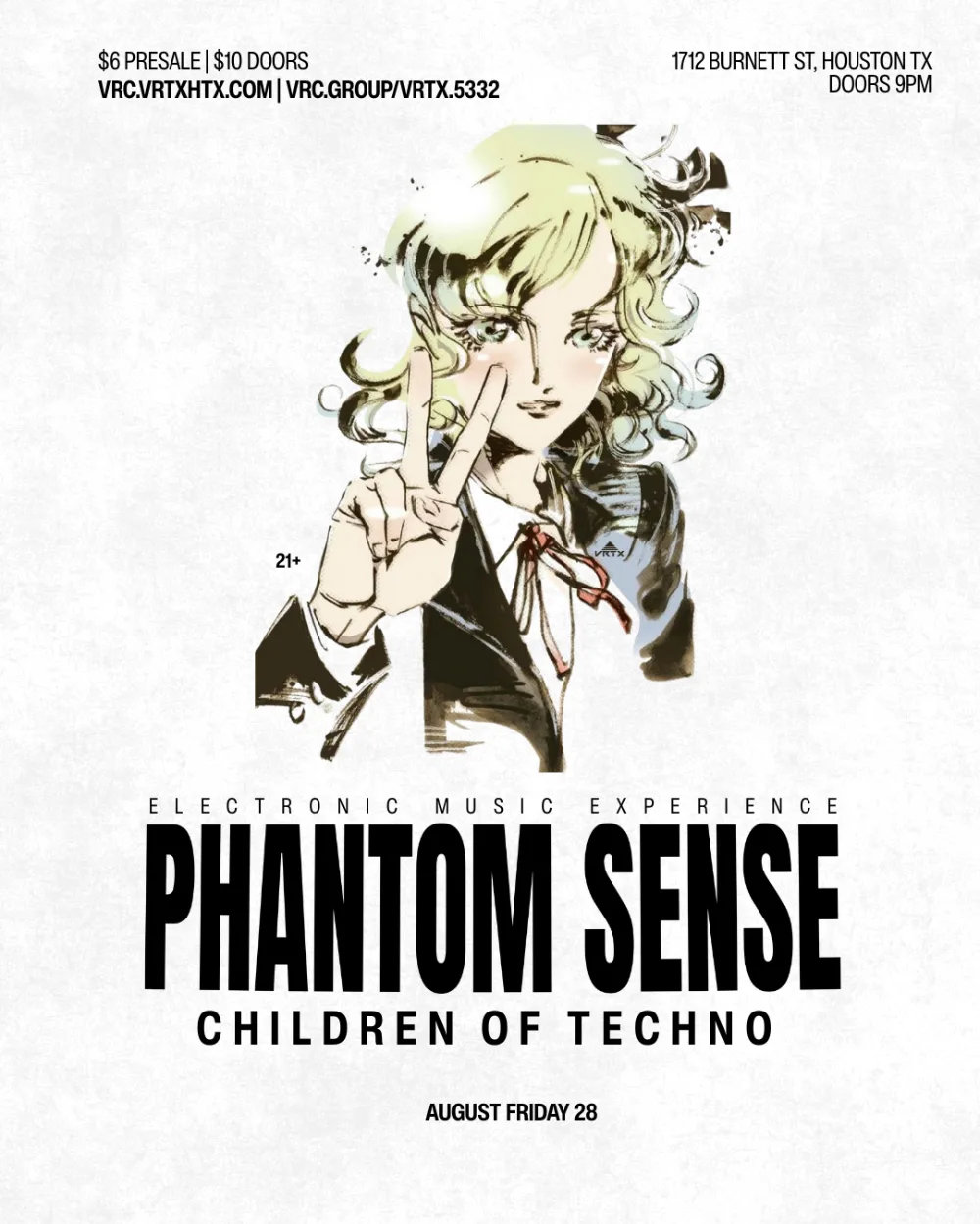 Phantom Sense | Children of Techno — event flyer