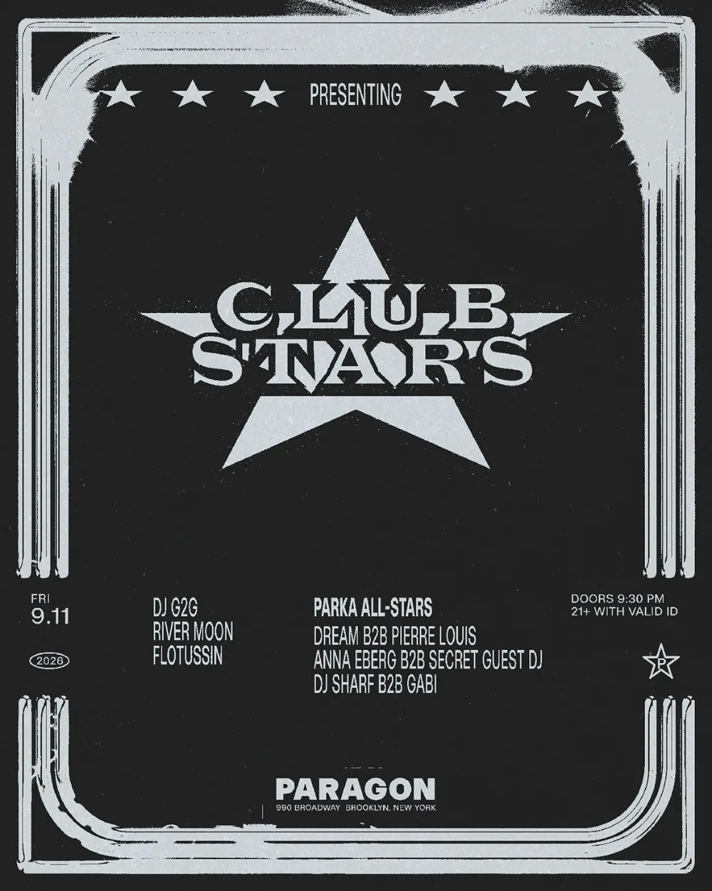 DJ G2G — event flyer