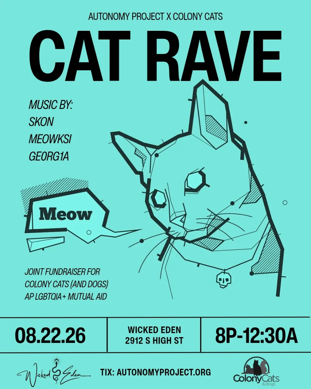 Cat Rave 2.0 — event flyer