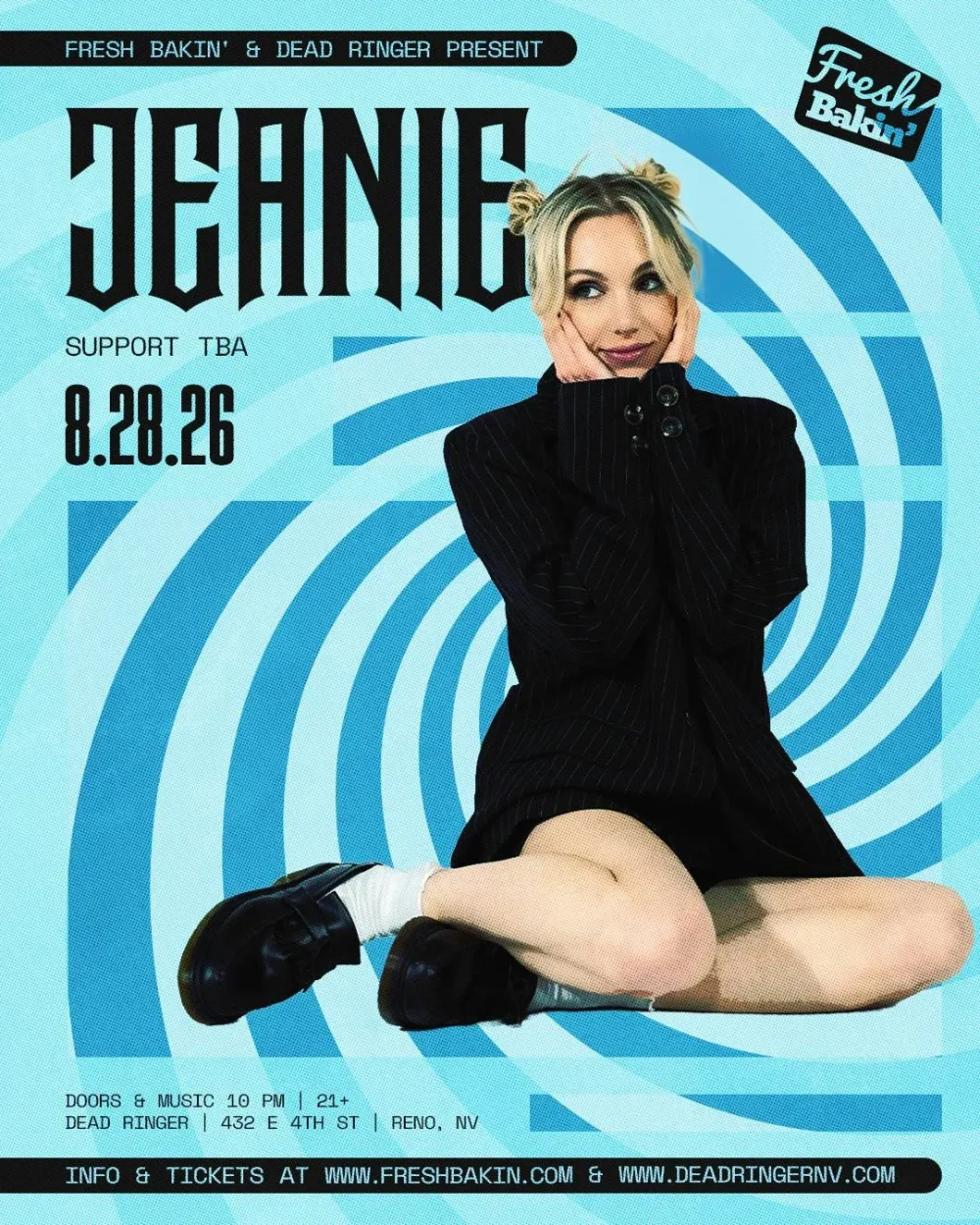 JEANIE — event flyer