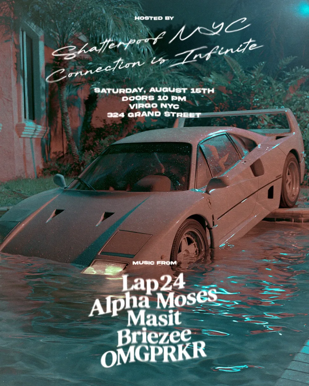 omgprkr, Lap24, MASIT, Briezee, Alpha Moses — event flyer
