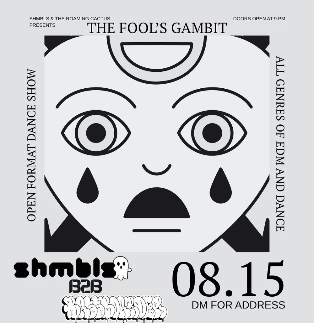 The Fool's Gambit! — event flyer