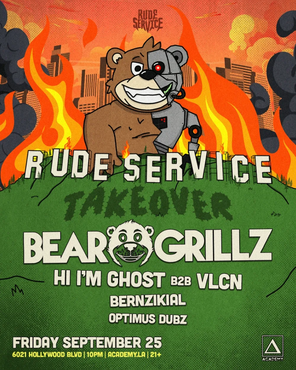 Rude Service — event flyer