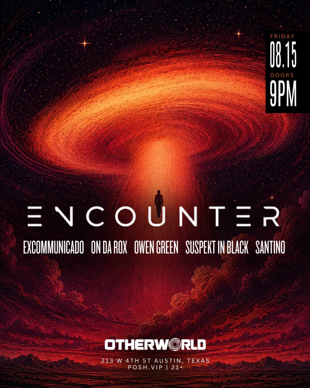 ENCOUNTER 08.15 — event flyer