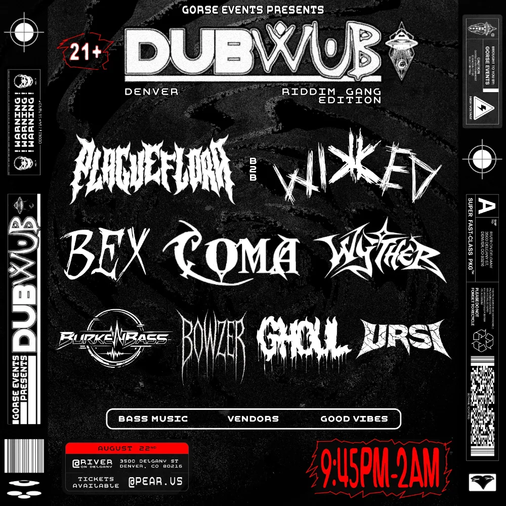 DUB WUB DENVER RIDDIM GANG — event flyer