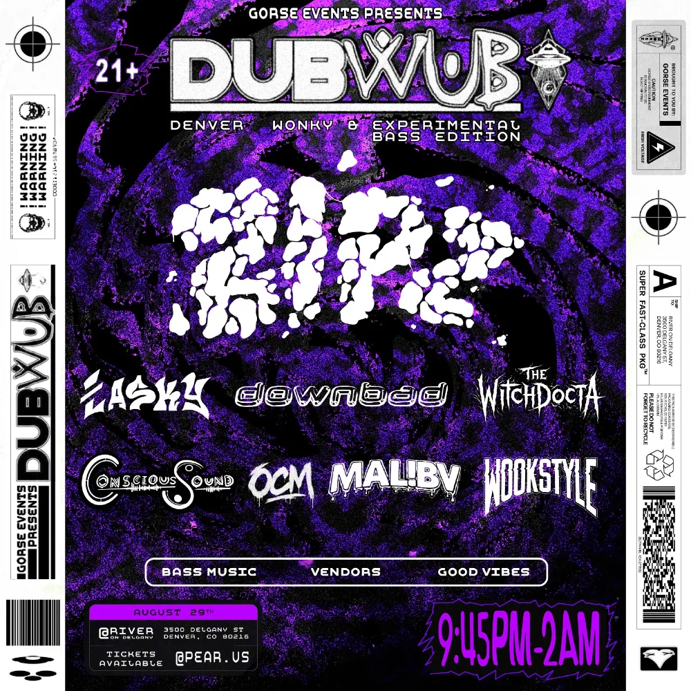 DUB WUB DENVER WONKY BASS — event flyer