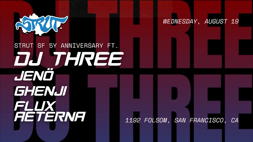 DJ Three — event flyer