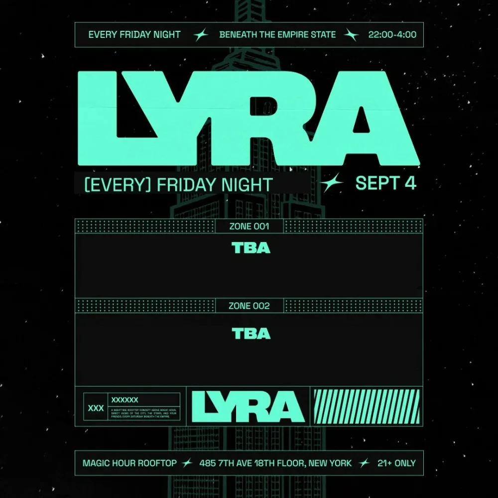 Lyra Rooftop Party — event flyer