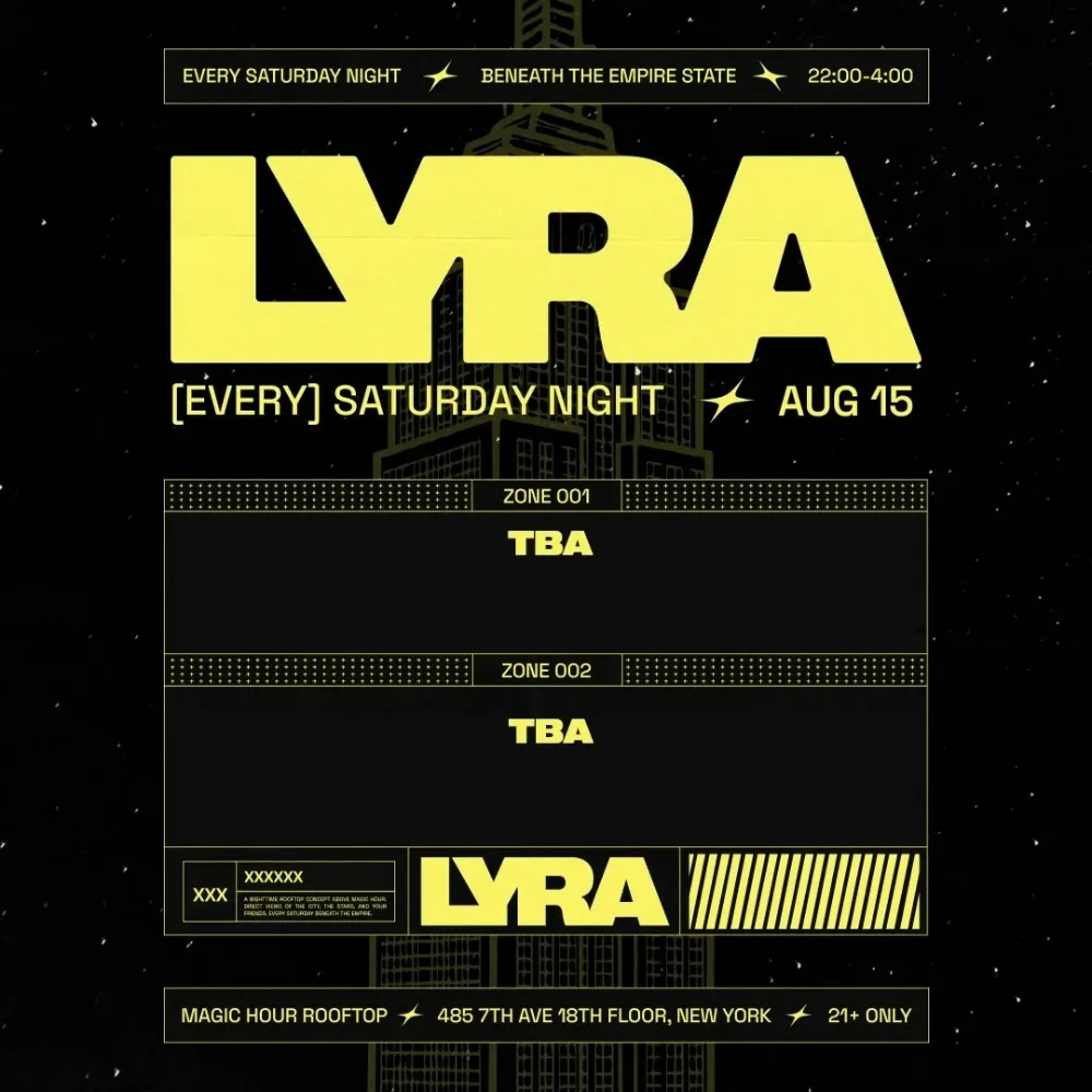 Lyra Rooftop Party — event flyer