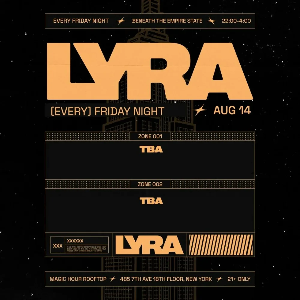 Lyra Rooftop Party — event flyer