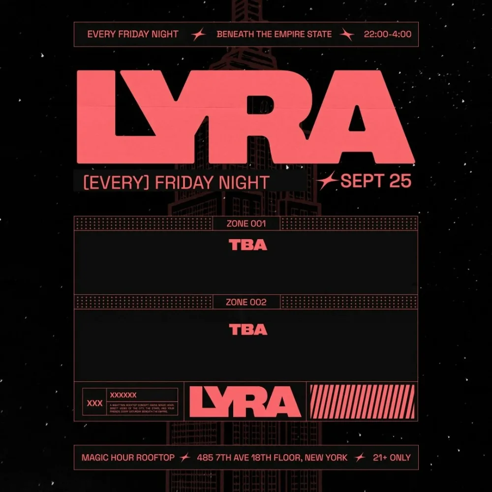 Lyra Rooftop Party — event flyer