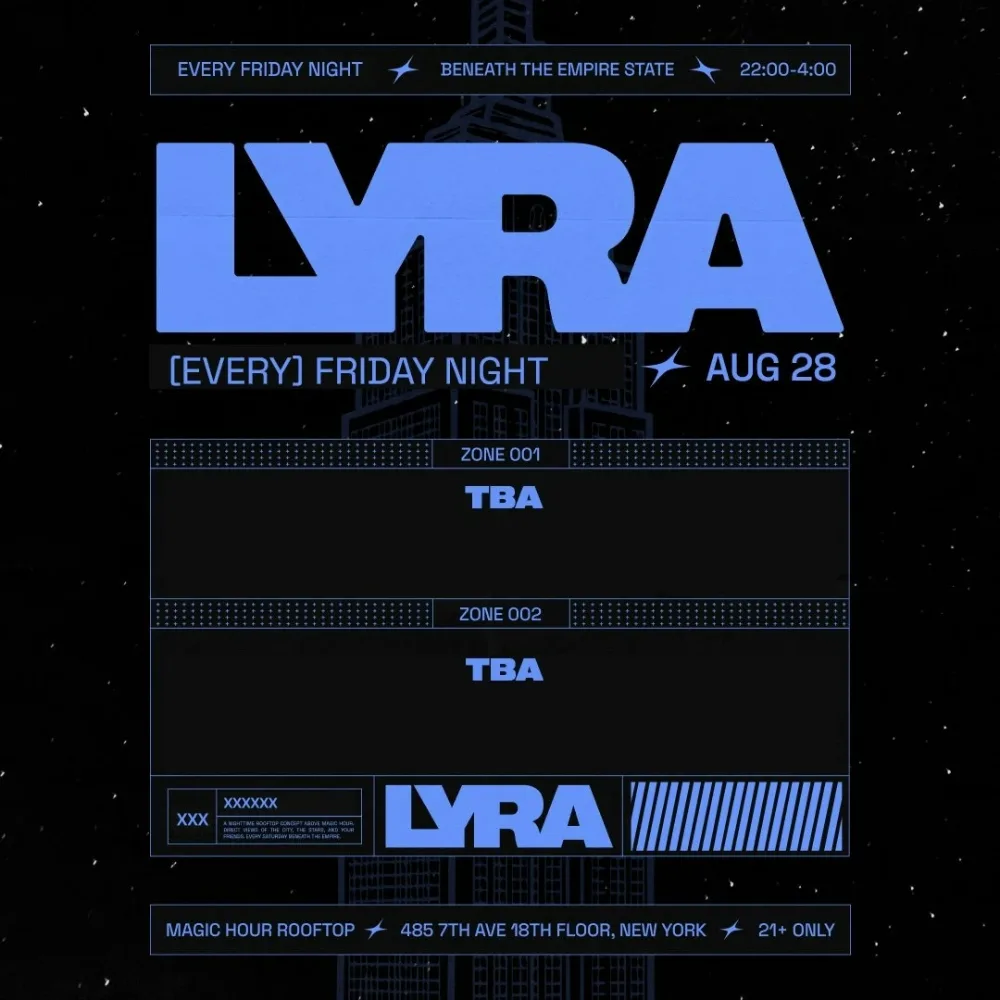 Lyra Rooftop Party — event flyer