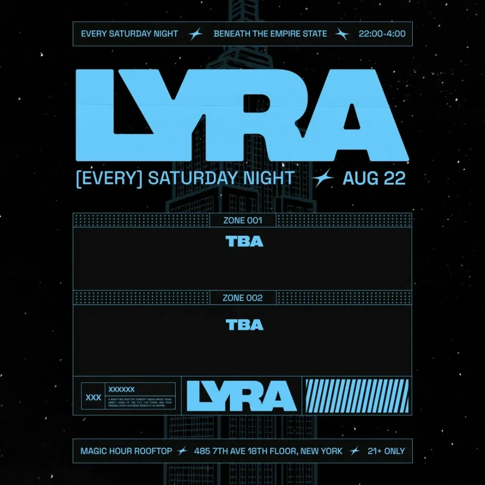 Lyra Rooftop Party — event flyer