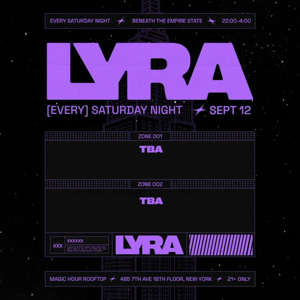 Lyra Rooftop Party — event flyer
