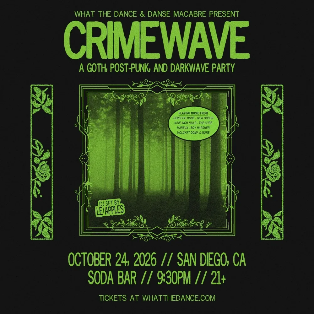 CRIMEWAVE - A GOTH, POST-PUNK & DARKWAVE PARTY — event flyer
