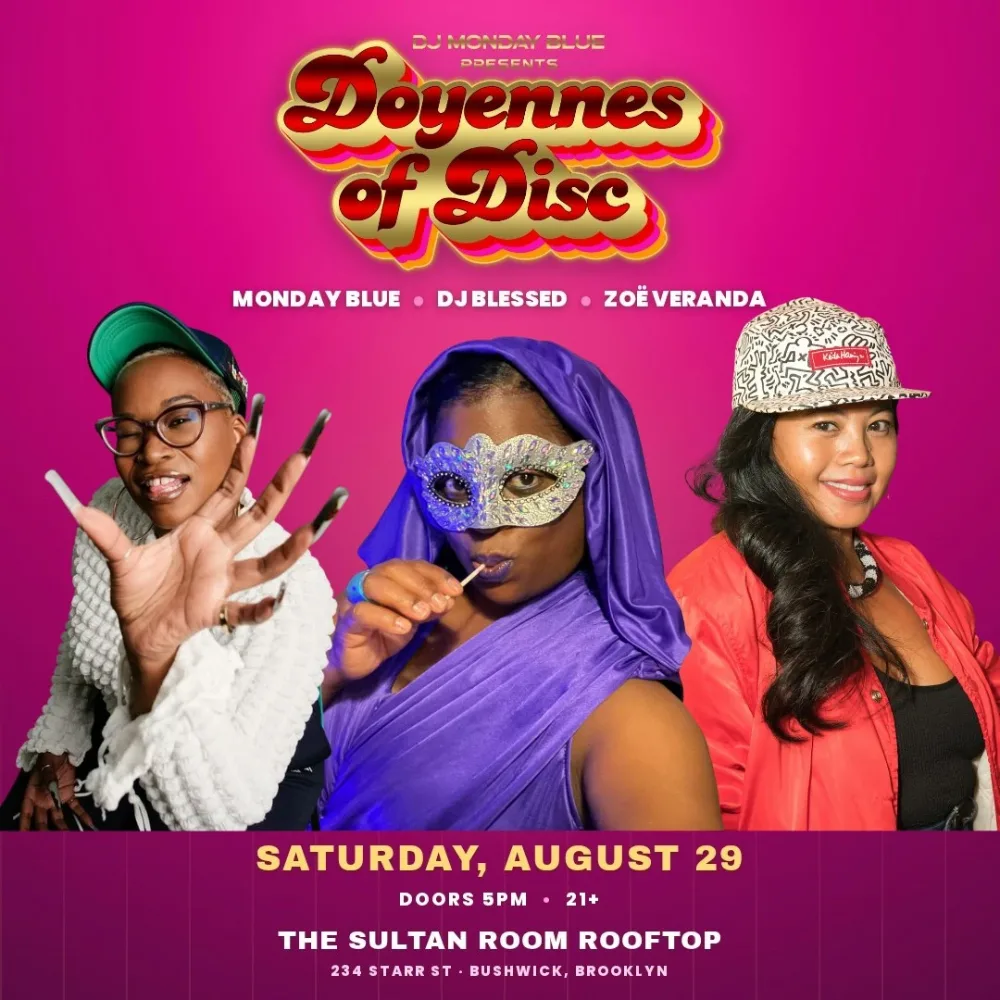 Doyennes of Disc — event flyer