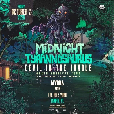 Midnight Tyrannosaurus, MVRDA — event flyer