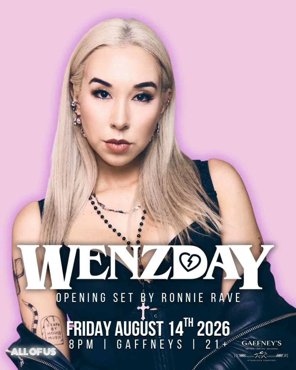 WENZDAY at GAFFNEYS — event flyer