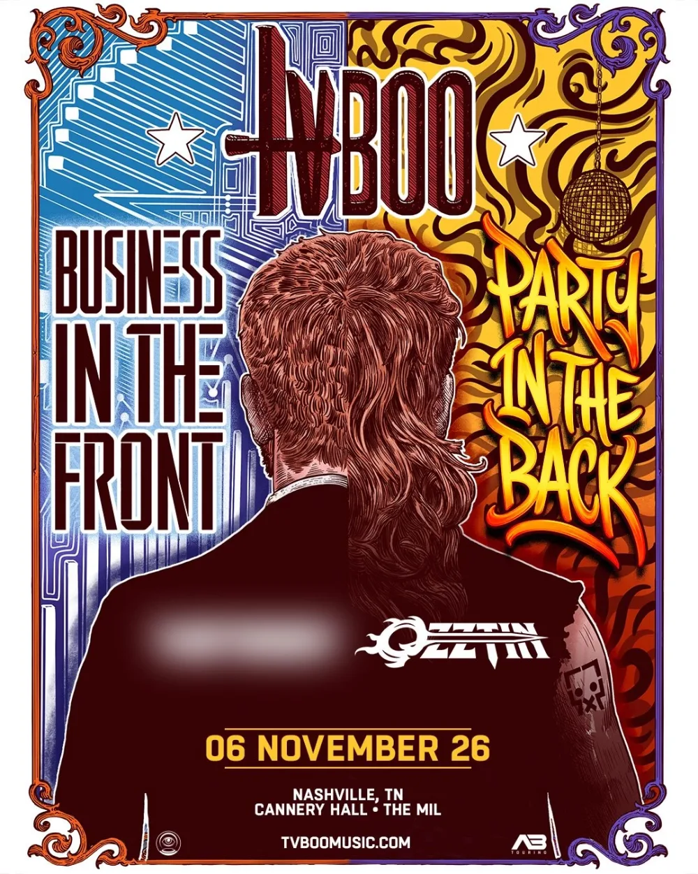 TVBOO, TWOPERCENT, Ozztin — event flyer