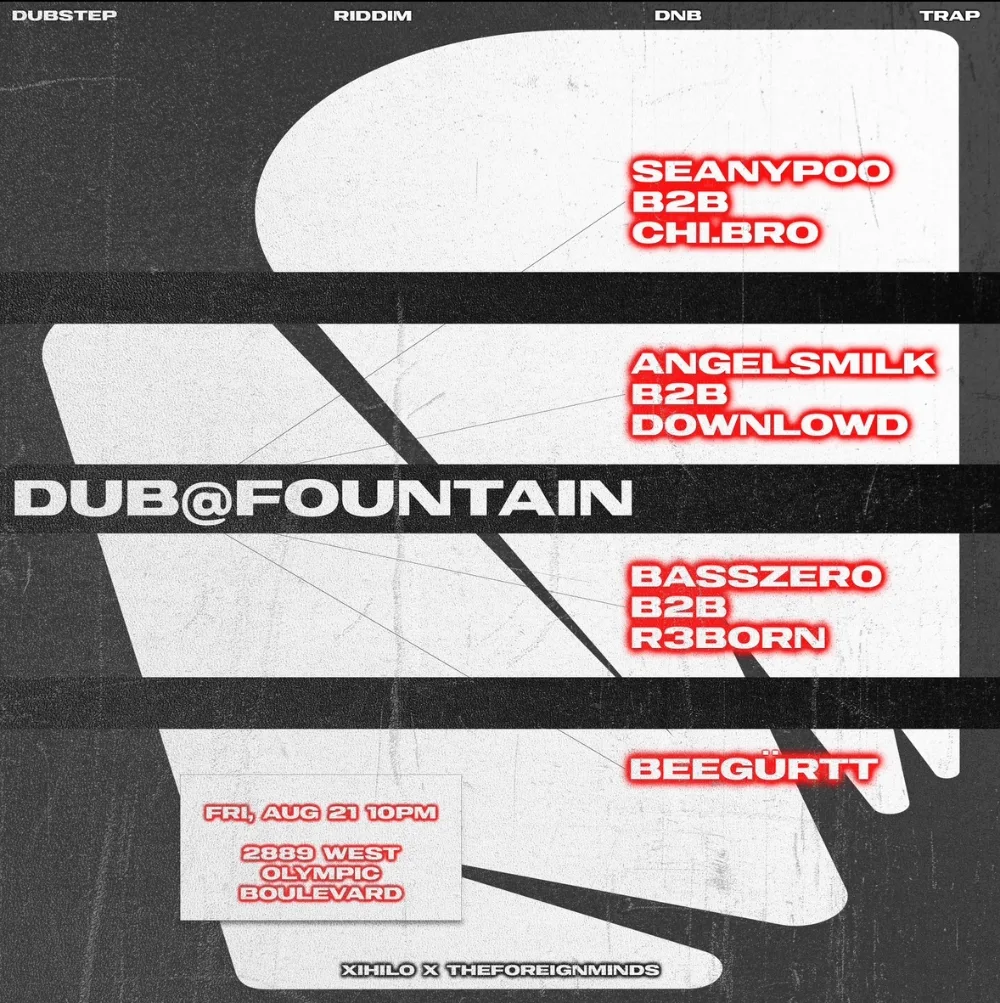 DUB @ FOUNTAIN — event flyer