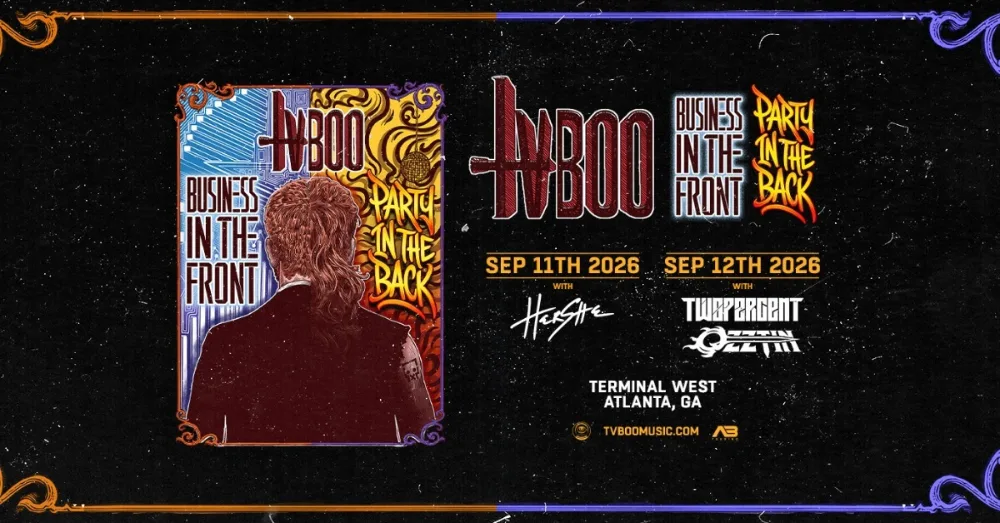TVBOO, TWOPERCENT, Ozztin — event flyer