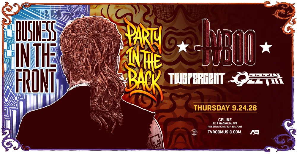 TVBOO, TWOPERCENT, Ozztin — event flyer